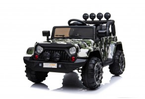 Auto Macchina Elettrica Per Bambini Fuoristrada Army 12v Mp3 Led Con Telecomando Full Optional