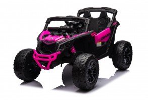 Auto Macchina Elettrica Per Bambini 24v Utv Can Am Maverick  Telecomando 2 Motori Da 200w Porte Apribili Fucsia