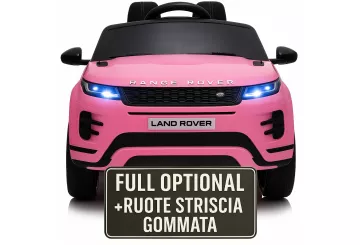 Auto Macchina Elettrica Range Rover Evoque 12v Ruote In Gomma Per Bambini Porte Apribili Con Telecomando Full Accessori (rosa)