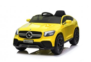 Auto Macchina Elettrica Per Bambini 12v Mercedes Glc Coupè Concept Con Telecomando Gialla