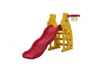 Scivolo Per Bambini Esterni Interno Giardino Con Basket Multifunzione H110 X L170 X L85 Castornino Alta Resistenza Eco-friendly 