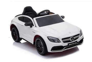 Auto Elettrica Per Bambini 12v Mercedes C63 Amg Porte Apribili Con Telecomando