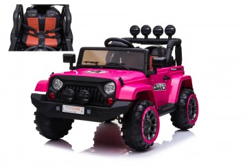 Auto Macchina Elettrica Per Bambini Fuoristrada Adventure Rosa 12v Mp3 Led Con Telecomando Full Optional Sedili In Pelle