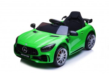 Auto Macchina Elettrica Per Bambini Mercedes Amg Gtr 12v Porte Apribili Full Optional Con Telecomando Verde