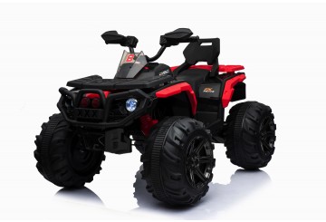 Super Quad Elettrico Maverick Per Bambini 12v Doppio Motore Full Optional Con Ammortozzatori Bianco Nero/rosso