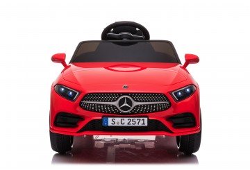 Auto Macchina Elettrica Per Bambini 12v Mercedes Cls 350 Amg Rossa Con Sedile In Pelle Telecomando 2.4 Ghz Porte Apribili E Mp3