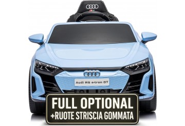 Auto Macchina Elettrica Per Bambini 12v Audi Rs E-tron Gt Sedile Pelle Con Telecomando Blue