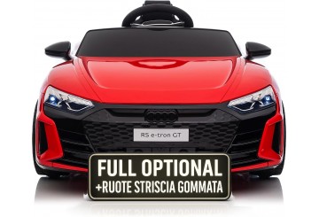 Auto Macchina Elettrica Per Bambini 12v Audi Rs E-tron Gt Sedile Pelle Con Telecomando Rossa