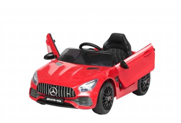 Auto Macchina Elettrica Per Bambini Mercedes Amg Gt 12v Porte Apribili Full Optional Con Telecomando Rossa