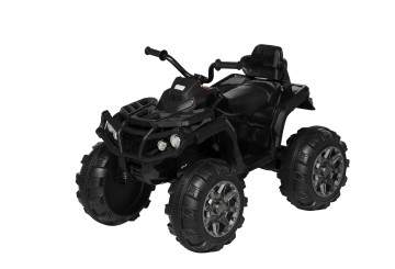 Super Quad Lander Elettrico Per Bambini 12v Doppio Motore Full Optional Con Ammortozzatori Nero Con Telecomando