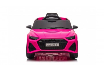 Auto Macchina Elettrica Per Bambini 12v Audi Rs 6 Sedile Pelle Con Telecomando Rosa