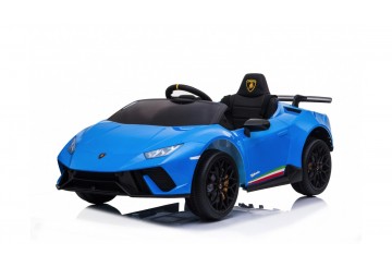 Auto Macchina Elettrica Per Bambini 12v Lamborghini Huracán Blue Con Telecomando Porte Apribili Led E Suoni Mp3