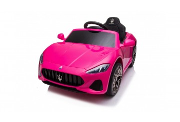 Macchina Elettrica Per Bambini 12v Maserati Grancabrio Rosa Con Sedile In Pelle Telecomando Porte Apribili Led E Suoni Mp3