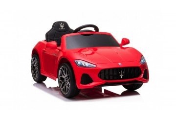 Macchina Elettrica Per Bambini 12v Maserati Grancabrio Rossa Con Sedile In Pelle Telecomando Porte Apribili Led E Suoni Mp3
