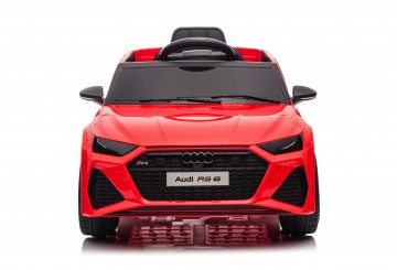 Auto Macchina Elettrica Per Bambini 12v Audi Rs 6 Sedile Pelle Con Telecomando Rossa