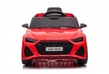 Auto Macchina Elettrica Per Bambini 12v Audi Rs 6 Sedile Pelle Con Telecomando Rossa