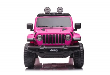 Auto Macchina Elettrica Jeep Wrangler Rubicon 12v Per Bambini Porte Apribili Con Telecomando Full Accessori (rosa)