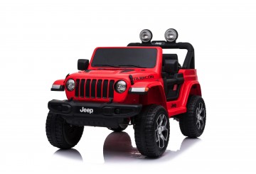 Auto Macchina Elettrica Jeep Wrangler Rubicon 12v Per Bambini Porte Apribili Con Telecomando Full Accessori (rossa)