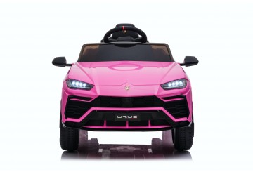 Auto Macchina Elettrica Per Bambini 12v Lamborghini Urus Con Telecomando Rosa Porte Apribili Led E Suoni Mp3