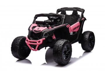 Auto Macchina Elettrica Per Bambini 24v Utv Can Am Maverick  Telecomando 2 Motori Da 200w Porte Apribili Rosa