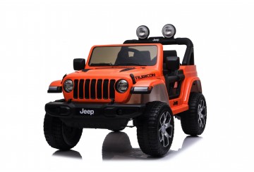 Auto Macchina Elettrica Jeep Wrangler Rubicon 12v Per Bambini Porte Apribili Con Telecomando Full Accessori (orange)