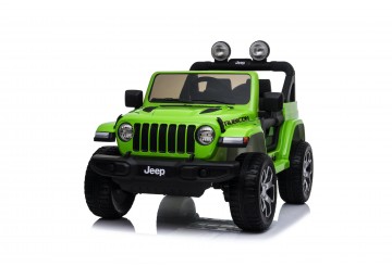 Auto Macchina Elettrica Jeep Wrangler Rubicon 12v Per Bambini Porte Apribili Con Telecomando Full Accessori (green)