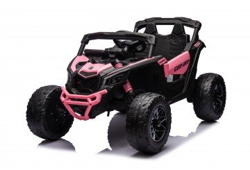 Auto Macchina Elettrica Per Bambini 24v Utv Can Am Maverick  Telecomando 2 Motori Da 200w Porte Apribili Rosa