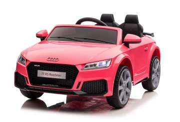 Auto Macchina Elettrica Per Bambini 12v Audi Tt Rs 6 Sedile Pelle Con Telecomando Rosa