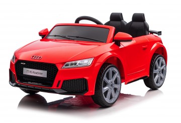 Auto Macchina Elettrica Per Bambini 12v Audi Tt Rs 6 Sedile Pelle Con Telecomando Rossa