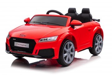 Auto Macchina Elettrica Per Bambini 12v Audi Tt Rs 6 Sedile Pelle Con Telecomando Rossa