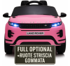 Auto Macchina Elettrica Range Rover Evoque 12V RUOTE IN GOMMA per Bambini porte apribili Con telecomando Full accessori (ROSA)
