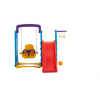 Scivolo Per Bambini Con Altalena Giardino Esterni Interno Multifunzione Con Canestro H122 X L186 X L155 BlueParty