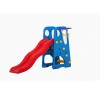 Scivolo per Bambini Giardino Esterni Interno BlueFun Multifunzione con canestro uscita Soft H105 x L159 x L77 