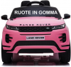 Auto Macchina Elettrica Range Rover Evoque 12V RUOTE IN GOMMA per Bambini porte apribili Con telecomando Full accessori (ROSA)