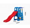 Scivolo per Bambini Giardino Esterni Interno BlueFun Multifunzione con canestro uscita Soft H105 x L159 x L77 