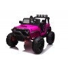 Auto Macchina Elettrica Fuoristrada Big Adventure 24V Rosa per Bambini 2 Posti Full Optional sedile in pelle telecomando porte apribili