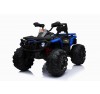 Super Quad elettrico Maverick per Bambini 12V doppio motore Full optional con Ammortozzatori Bianco Nero/Blue