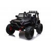 Auto Macchina Elettrica Fuoristrada Big Adventure 24V Nera per Bambini 2 Posti RUOTE IN GOMMA Full Optional sedile in pelle telecomando porte apribili