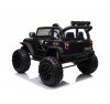 Auto Macchina Elettrica Fuoristrada Big Adventure 24V Nera per Bambini 2 Posti RUOTE IN GOMMA Full Optional sedile in pelle telecomando porte apribili