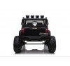 Auto Macchina Elettrica Fuoristrada Big Adventure 24V Nera per Bambini 2 Posti RUOTE IN GOMMA Full Optional sedile in pelle telecomando porte apribili