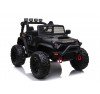 Auto Macchina Elettrica Fuoristrada Big Adventure 24V Nera per Bambini 2 Posti RUOTE IN GOMMA Full Optional sedile in pelle telecomando porte apribili
