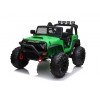 Auto Macchina Elettrica Fuoristrada Big Adventure 24V Verde per Bambini 2 RUOTE IN GOMMA  Posti Full Optional sedile in pelle telecomando porte apribili