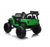 Auto Macchina Elettrica Fuoristrada Big Adventure 24V Verde per Bambini 2 RUOTE IN GOMMA  Posti Full Optional sedile in pelle telecomando porte apribili