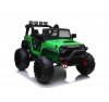 Auto Macchina Elettrica Fuoristrada Big Adventure 24V Verde per Bambini 2 RUOTE IN GOMMA  Posti Full Optional sedile in pelle telecomando porte apribili