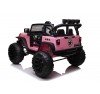 Auto Macchina Elettrica Fuoristrada Big Adventure 24V rose per Bambini 2 Posti Full Optional RUOTE IN GOMMA sedile in pelle telecomando porte apribili