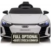 Auto Macchina Elettrica per Bambini 12V Audi RS e-tron GT Sedile Pelle con Telecomando Bianca