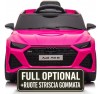 Auto Macchina Elettrica per Bambini 12V Audi RS 6 Sedile Pelle con Telecomando Rosa