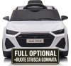 Auto Macchina Elettrica per Bambini 12V Audi RS 6 Sedile Pelle con Telecomando Bianca