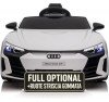Auto Macchina Elettrica per Bambini 12V Audi RS e-tron GT Sedile Pelle con Telecomando Bianca