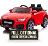 Auto Macchina Elettrica per Bambini 12V Audi TT RS 6 Sedile Pelle con Telecomando Rossa